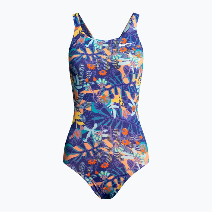 Дамски бански костюм от една част Nike Multiple Print Fastback лилав NESSC050-593
