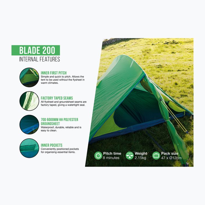 Vango Blade 200 pamir green Палатка за трекинг за 2 лица 2