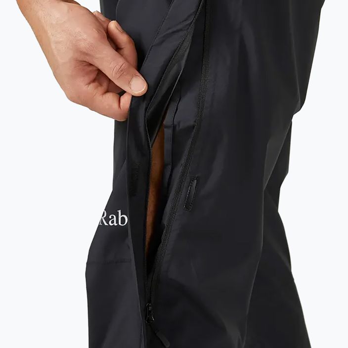 Мъжки панталони за дъжд Rab Downpour Eco FZ черни QWG-86 3