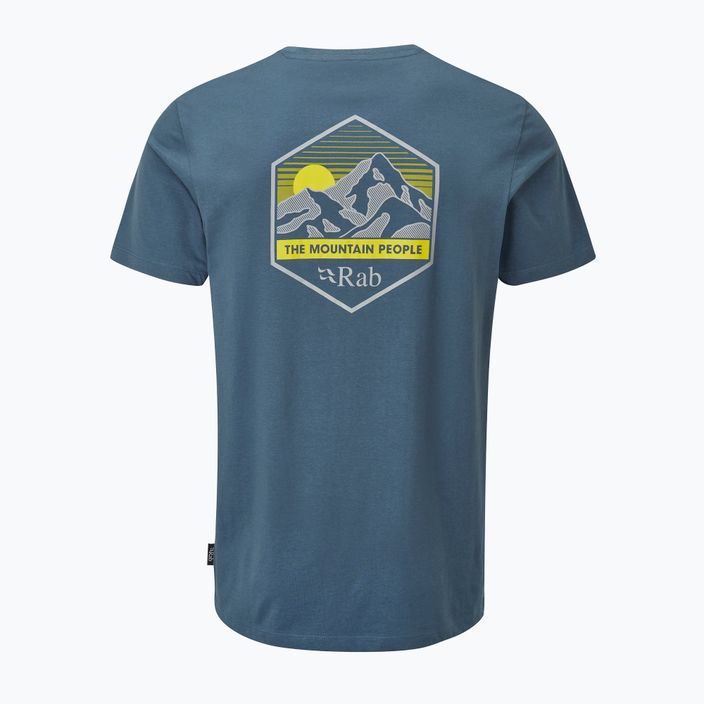 Rab Stance Mountain Peak мъжка тениска за трекинг синя QCB-66 5
