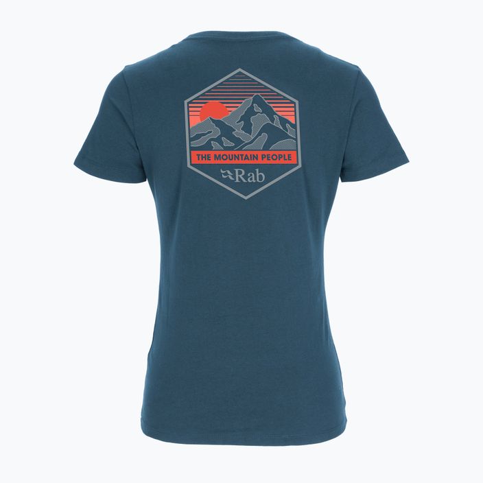 Дамска тениска за трекинг Rab Stance Mountain Peak blue QCB-67 5
