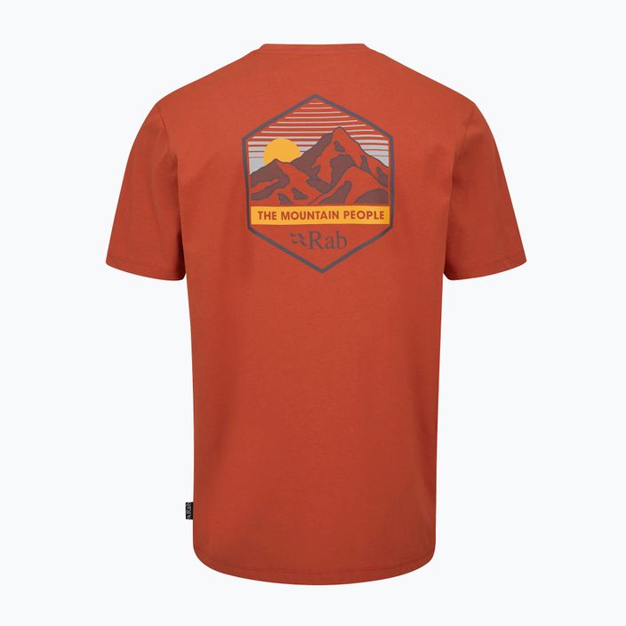 Мъжка тениска Rab Stance Mountain Peak red clay 7