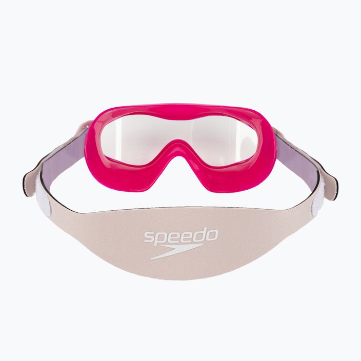 Детска маска за плуване Speedo Sea Squad Jr електриково розово/маймунско люляково/цветен цвят/прозрачна 5