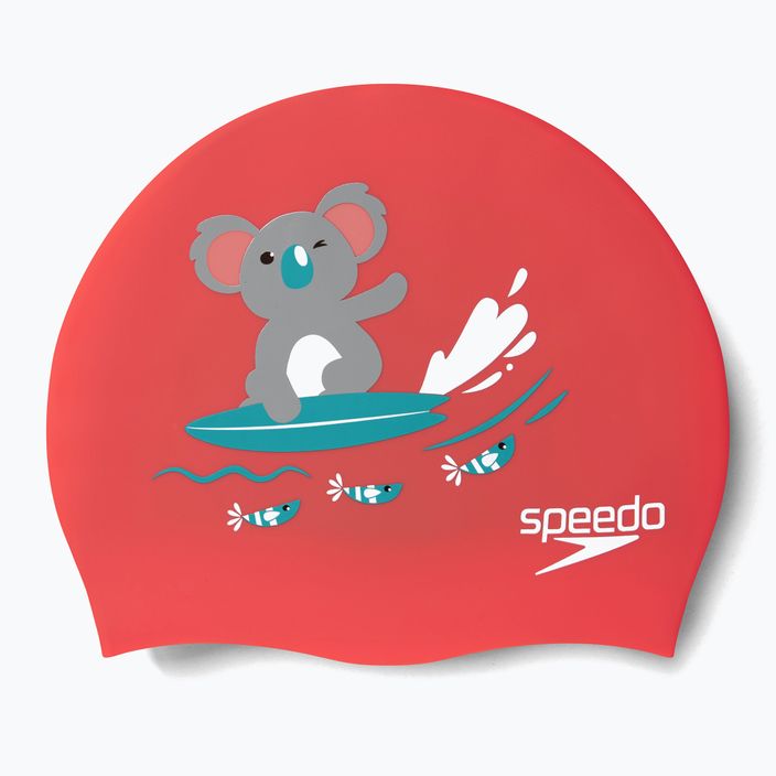 Speedo Детска шапка Speedo Printed Silicone Junior червена 8-0838614635 3