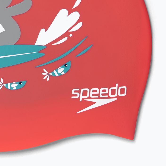 Speedo Детска шапка Speedo Printed Silicone Junior червена 8-0838614635 4