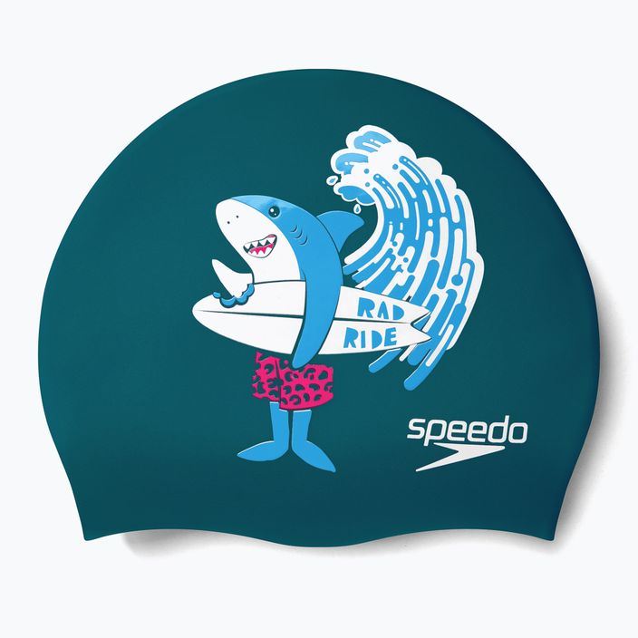 Speedo Детска шапка Speedo Printed Silicone Junior морско синя 8-0838614637 3