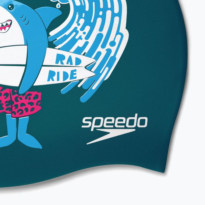 Speedo Детска шапка Speedo Printed Silicone Junior морско синя 8-0838614637 4