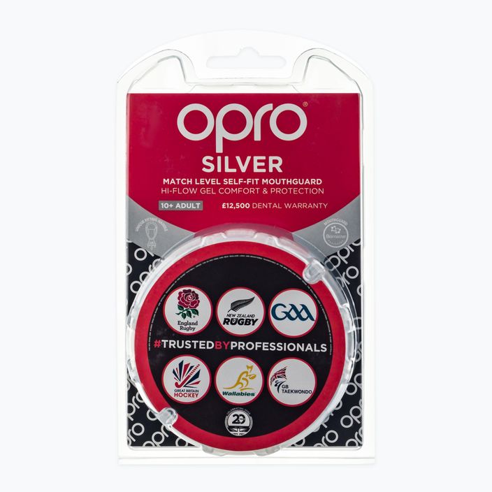 Opro Silver протектор за челюст бял