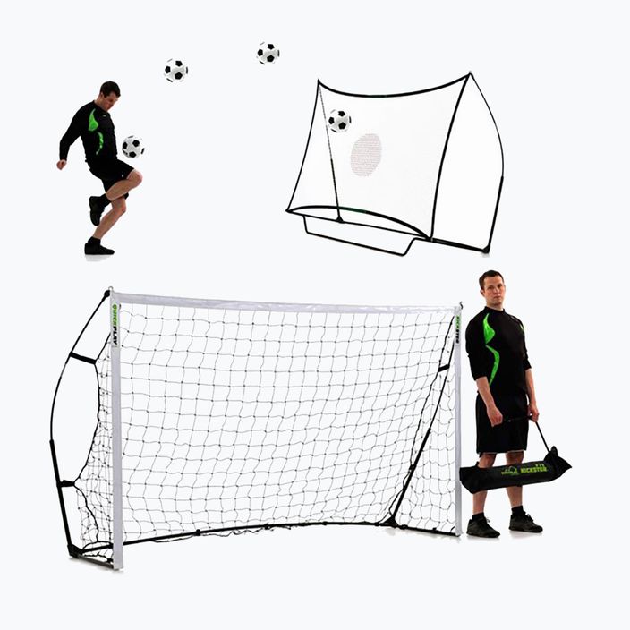 Футболна врата + рикошет QuickPlay Kickster 2 в 1 240 x 150 cm бяло/черно 4