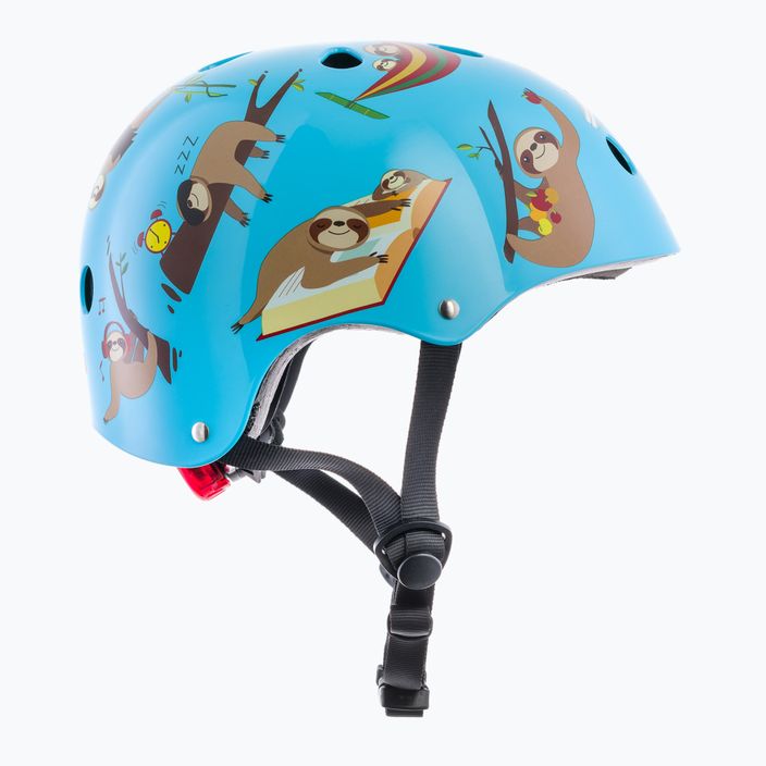 Детска каска за велосипед Hornit Sloth синьо/кафяво 4