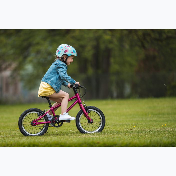 Детска каска за велосипед Hornit Пламтящо синьо/розово 11