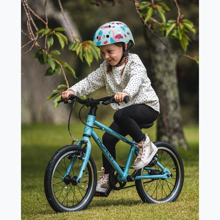 Детска каска за велосипед Hornit Пламтящо синьо/розово 12