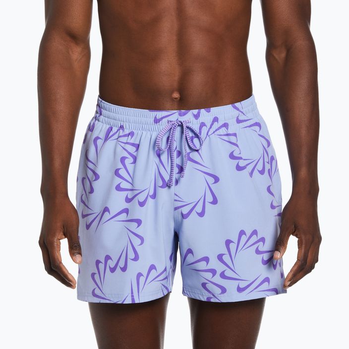 Мъжки къси панталони Nike Swoosh Line 5" Volley лилави NESSD509-451 4