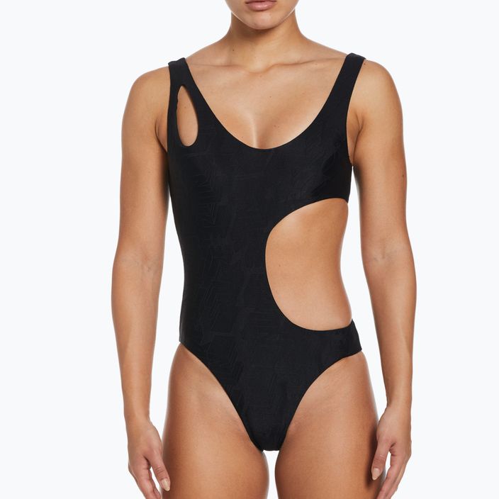 Дамски бански костюм от една част Nike Block Texture black NESSD288-001 5