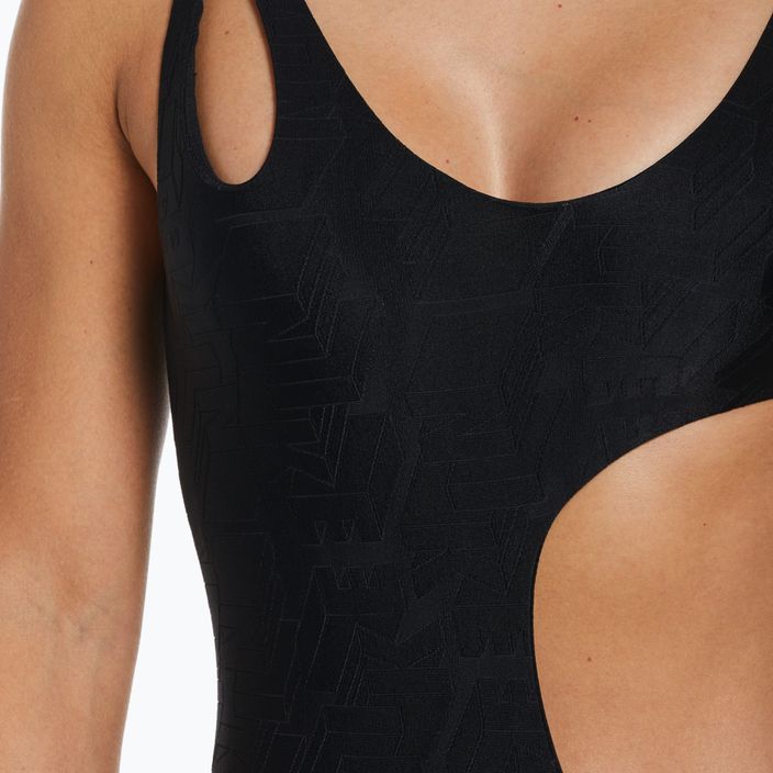 Дамски бански костюм от една част Nike Block Texture black NESSD288-001 7