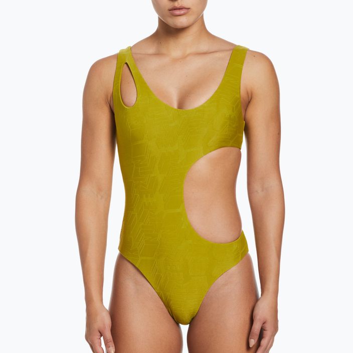 Дамски бански костюм от една част Nike Block Texture gold NESSD288-314 4