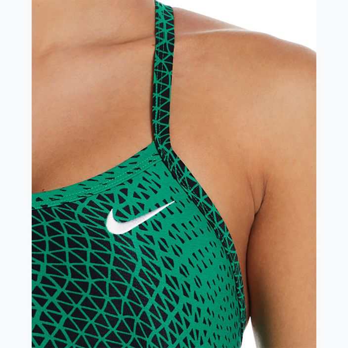 Дамски бански от една част Nike Hydrastrong Delta Racerback court green 6