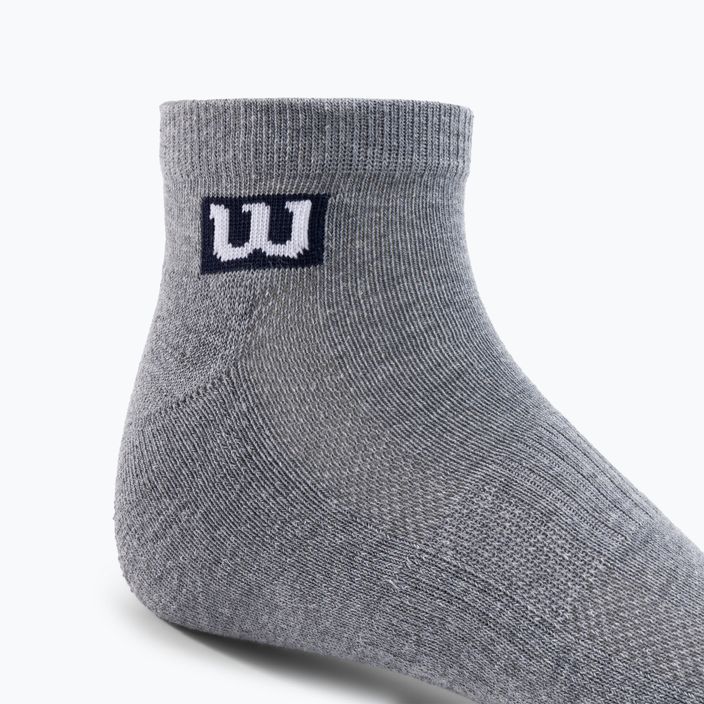Мъжки чорапи за тренировка Wilson Premium Low Cut 3 пакета сиви W8F3H-3730 3