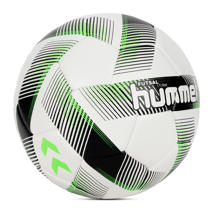 Hummel Storm FB футболна топка бяло/черно/зелено размер 3 2