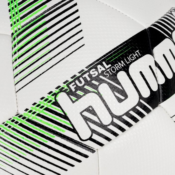 Hummel Storm Light FB футболна топка бяло/черно/зелено размер 3 3