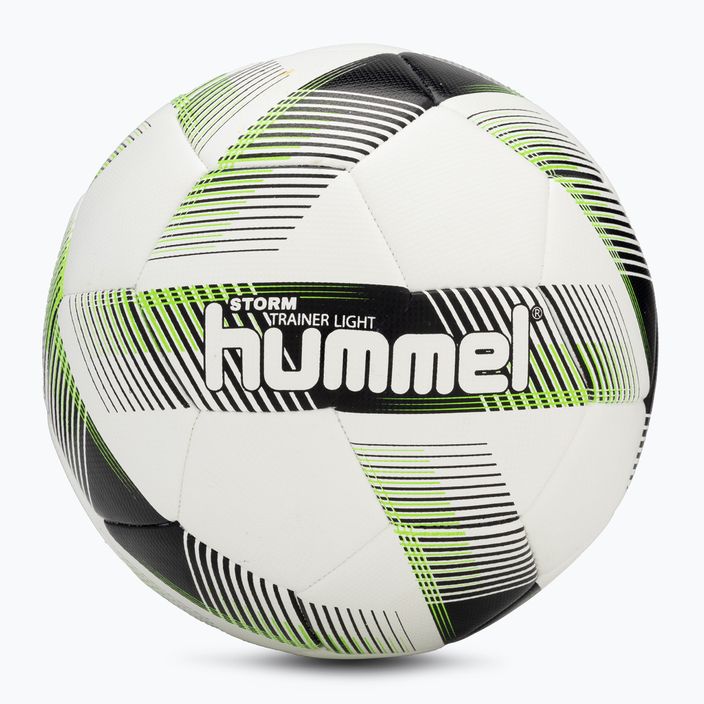 Hummel Storm Trainer Light FB футболна топка бяло/черно/зелено размер 4