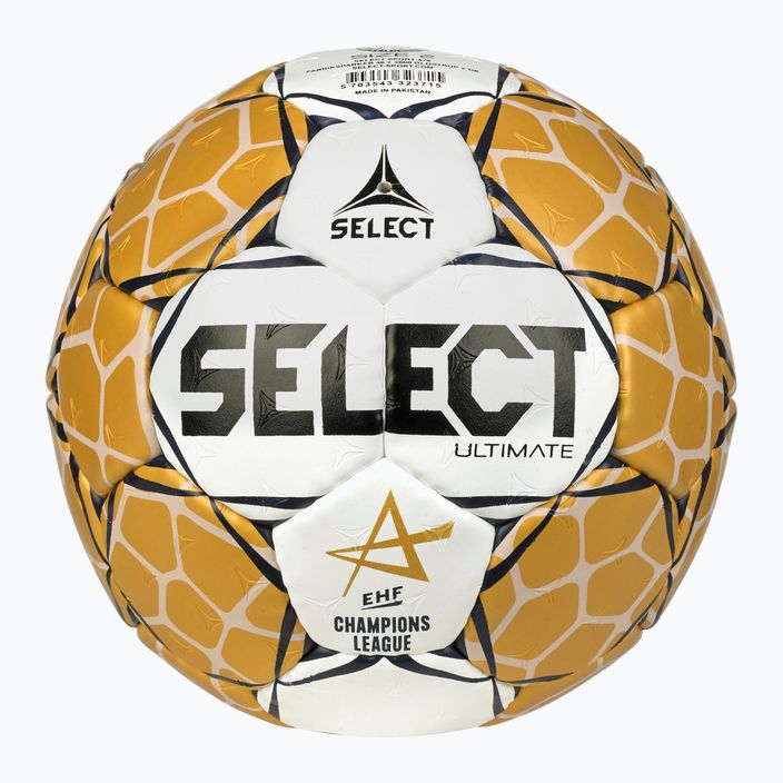 SELECT Ultimate LM v23 EHF Official бял/златен хандбален размер 3 2