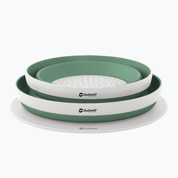 Комплект купа и гевгир Outwell Collaps зелено и бяло 651114 готварски съдове 3