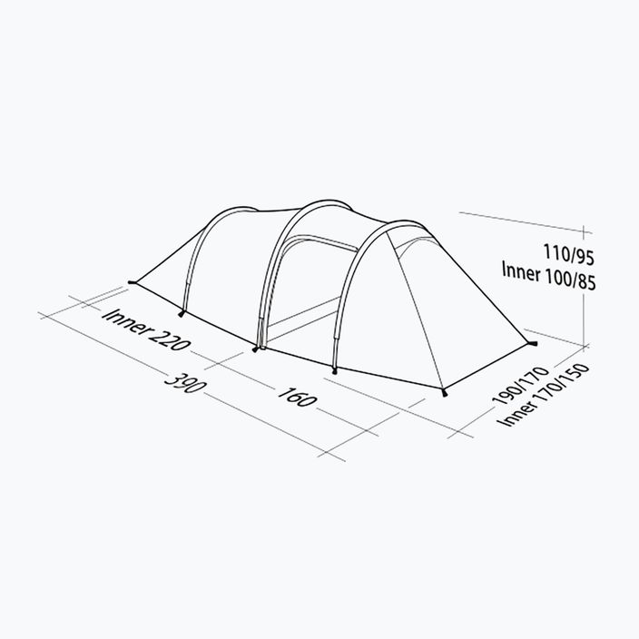 Робенс Pioneer 3EX палатка за 3 човека, синя 130346 5