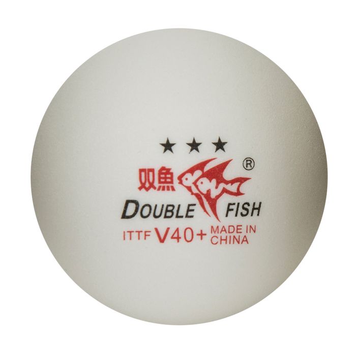 Топчета за тенис на маса Double Fish 40+3 звезди 10 бр. бели. 2