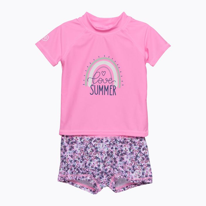 Тениска + къси панталони за плуване Цвят Детски комплект розово CO7200895708