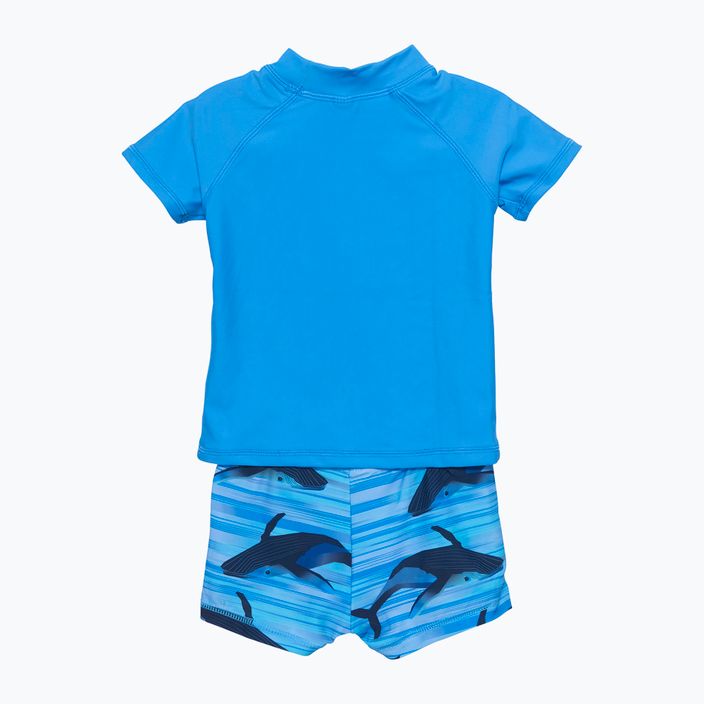 Тениска + къси панталони за плуване Цвят Детски комплект синьо CO7200897553 2