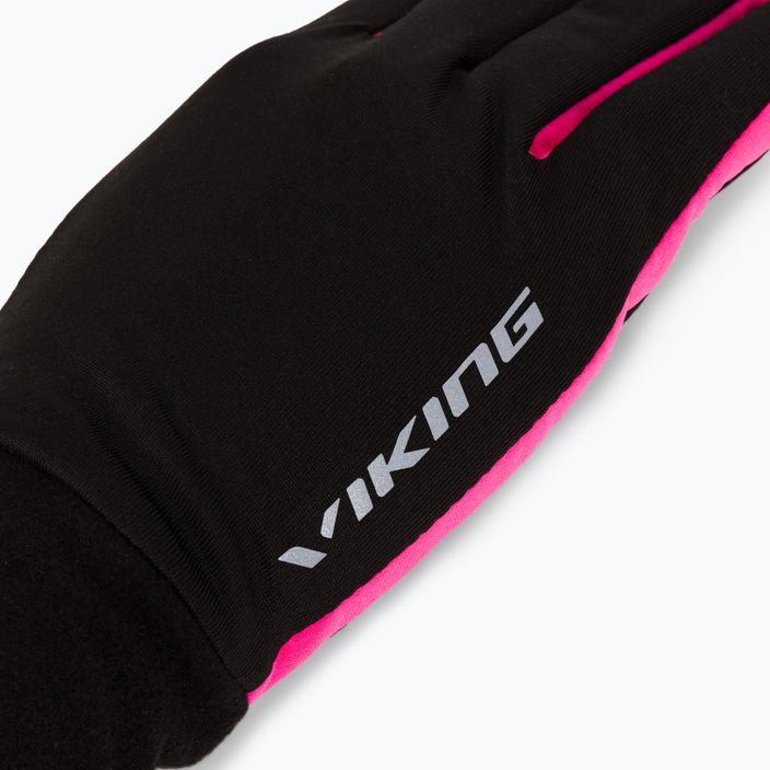 Дамски ръкавици за бягане Viking Runway black/pink 140/18/2740 4