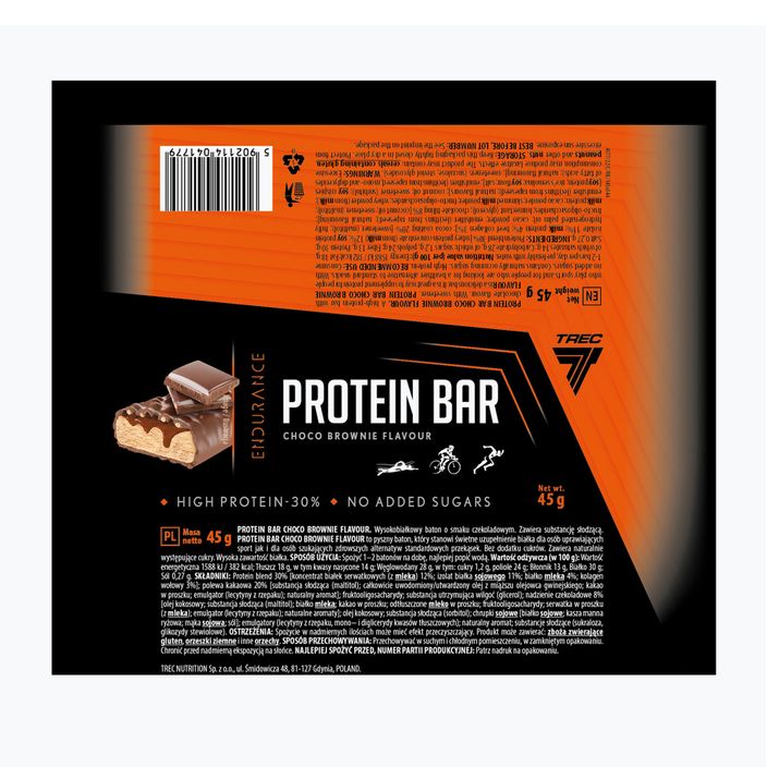 Протеинов бар Trec Endu Protein Bar 45g шоколадово брауни TRE/1053 2