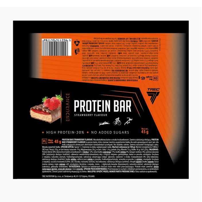Протеинов бар Trec Endu Protein Bar 45g ягода TRE/1053 2