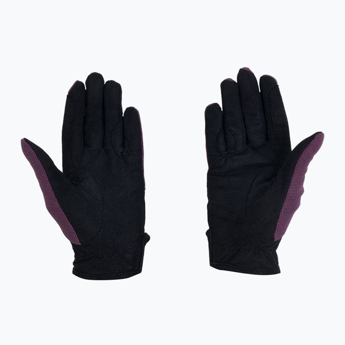 Детски ръкавици за езда York Flicka черни и лилави 12161403 2
