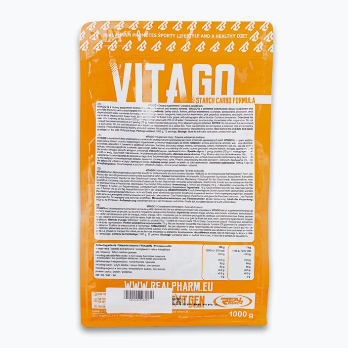 Carbo Vita GO Real Pharm въглехидрати 1kg малина 708052 2