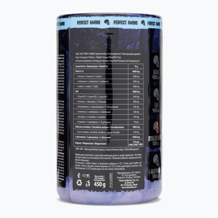 Аминокиселини Fitness Authority Skull Labs Perfect Amino 450 g blackberry/pineapple 2