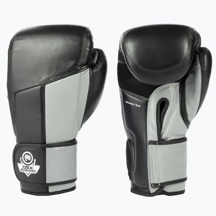 Боксови ръкавици Bushido Muay Thai от естествена кожа, черни ARB-431sz-14oz 3