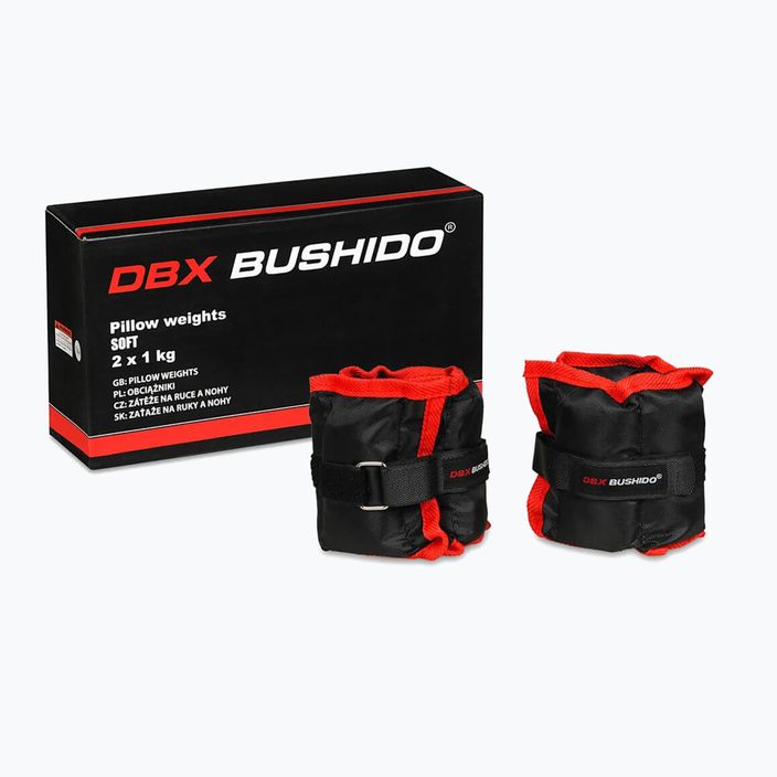 Тежести за глезена и китката на Бушидо 2х1 кг черни/червени OB1 5