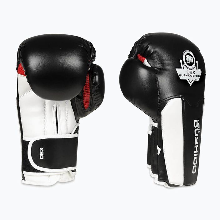 BDX BUSHIDO B-3W черни/бели боксови ръкавици 2