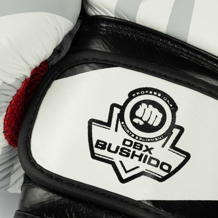 Спаринг боксови ръкавици Bushido Japan, бели B-2v8-12oz 5