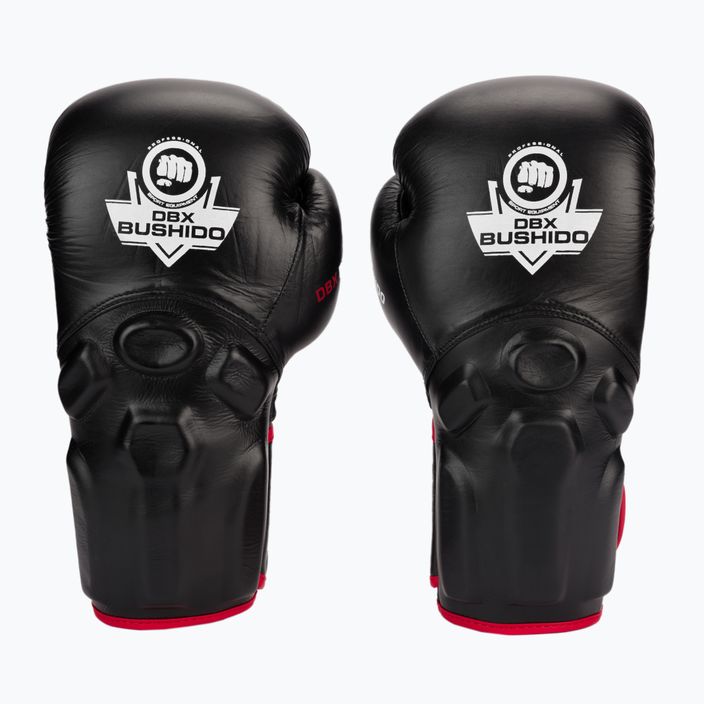 Боксови ръкавици Bushido със система за защита на китката черни Bb2-12oz