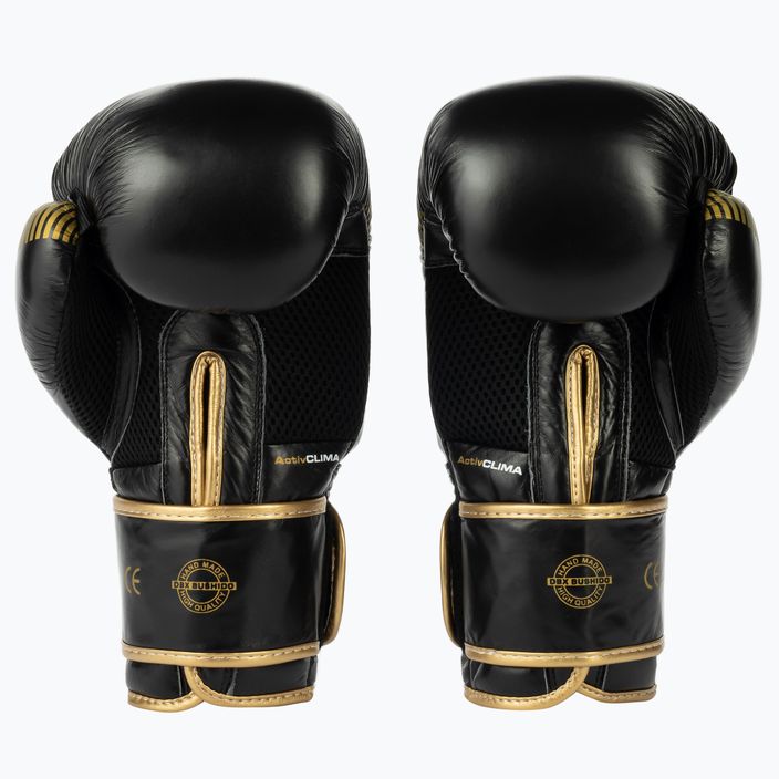 Боксови ръкавици Bushido от естествена кожа черни B-2v13-10oz 2