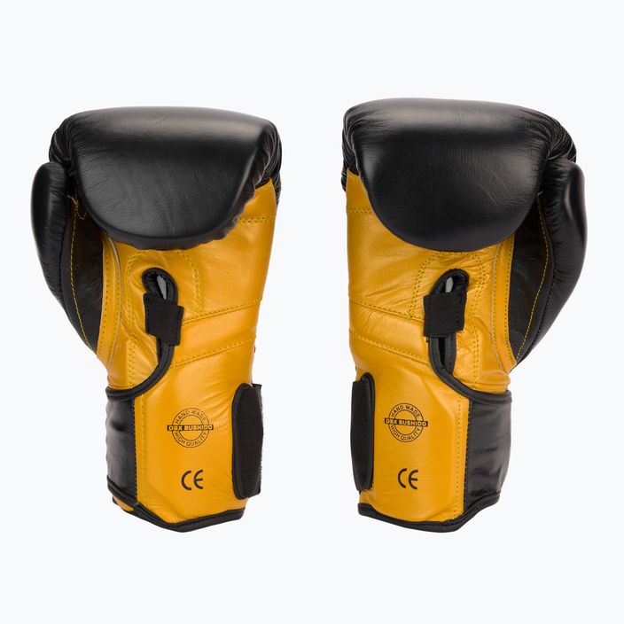 Bushido боксови ръкавици от естествена кожа черни B-2v14-10oz 2