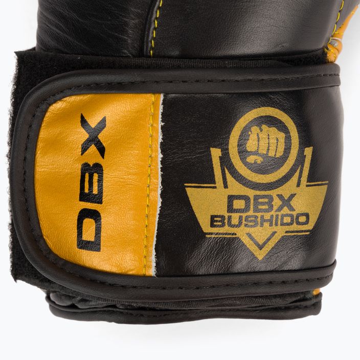 Bushido боксови ръкавици от естествена кожа черни B-2v14-10oz 5