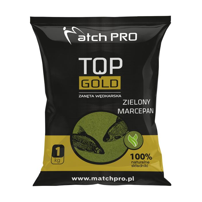 MatchPro Top Gold марципан зелена захранка за риболов 1 кг 970016 2