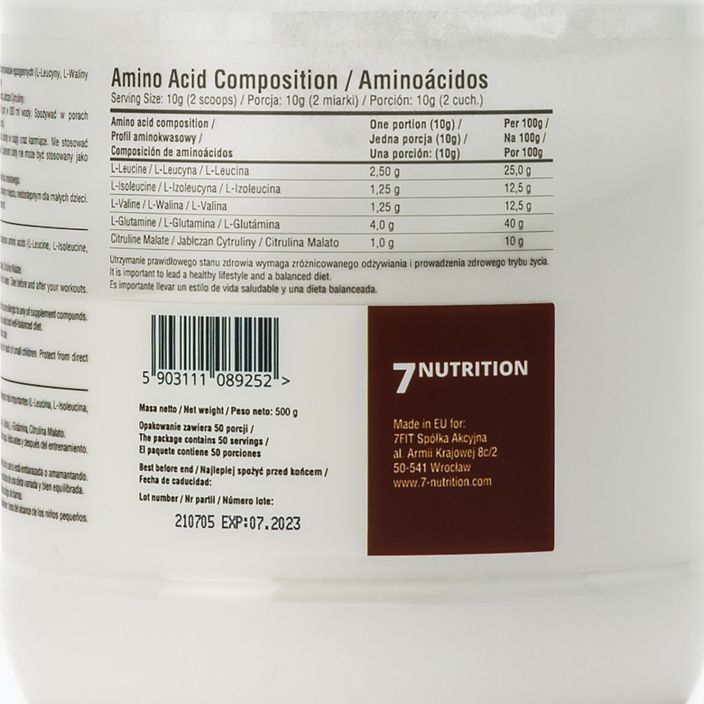 BCAA Master 7Nutrition aminokwasy 500g 7Nu000333-pure 3