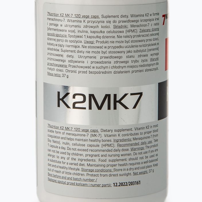 Витамин К2 MK7 7Nutrition 100mcg witamin complex 120 капсули 7Nu000385 2