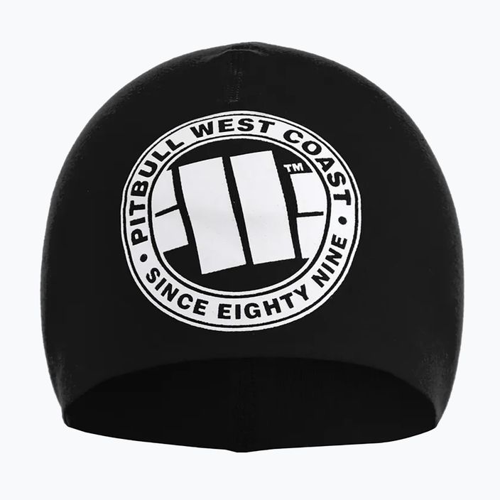 Зимна шапка Pitbull West Coast с голямо лого черно/бяло 2