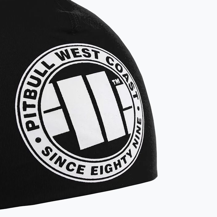 Зимна шапка Pitbull West Coast с голямо лого черно/бяло 3